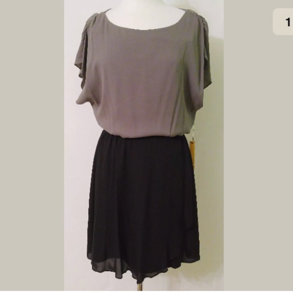 Alice + Olivia Blouson Silk Dress